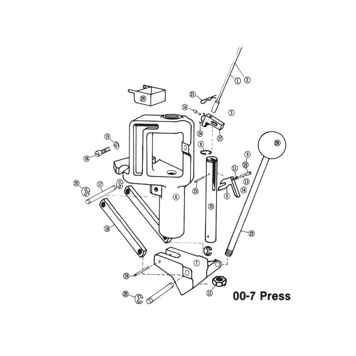 Pièce détachée Hornady Metallic Reloading Press 00-7 "APF Body Complete"