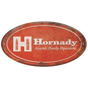 Pancarte émaillée ovale Hornady® Rustic